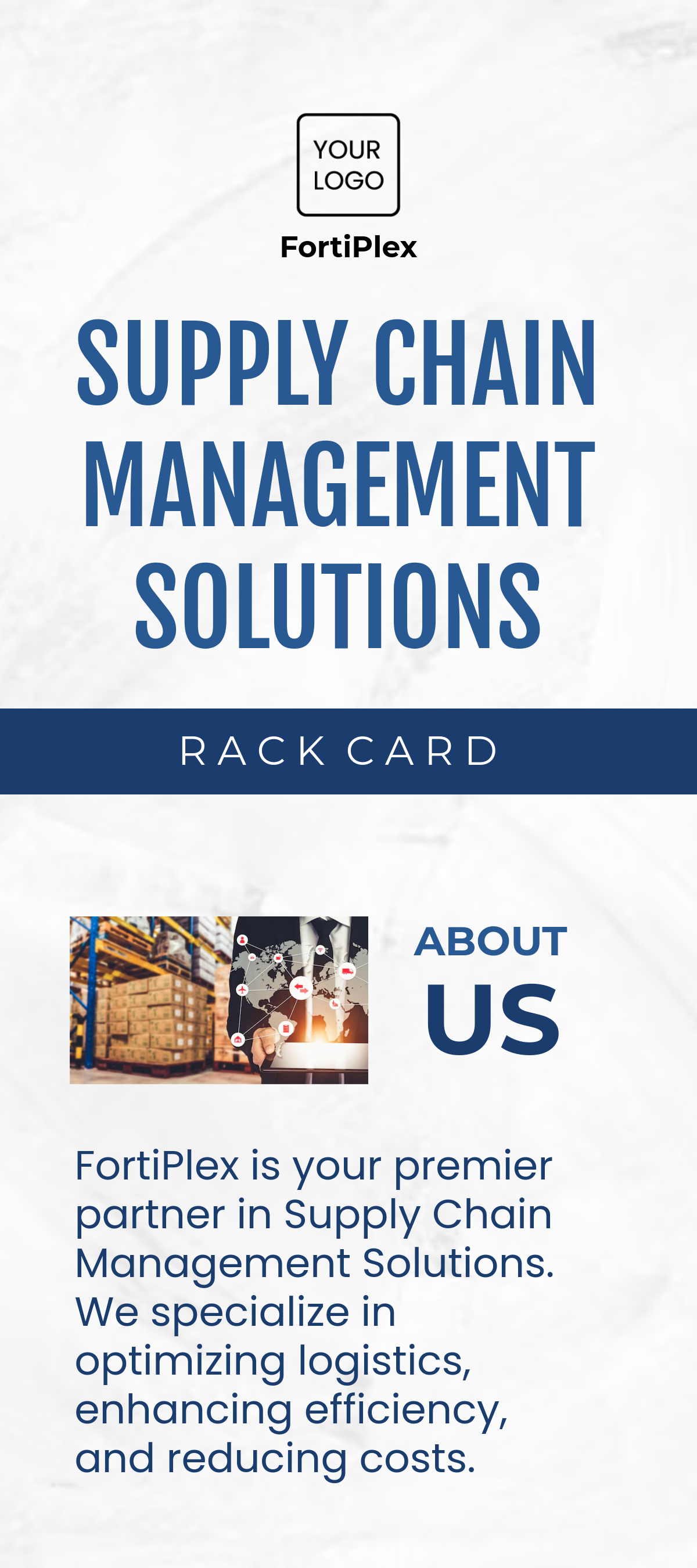 Free Supply Chain Management Solutions Rack Card Template