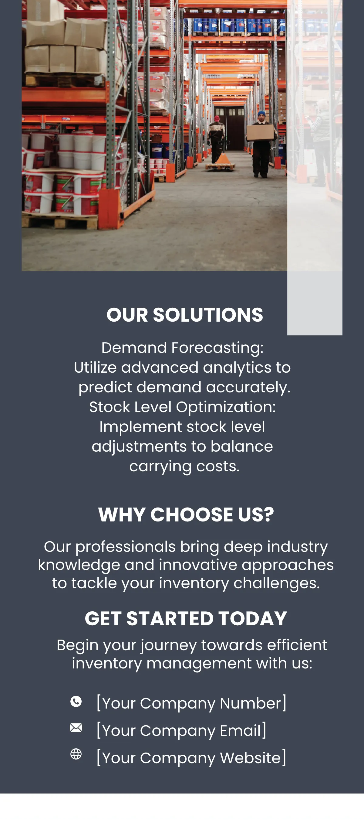 Free Inventory Optimization Strategies Rack Card Template to Edit Online