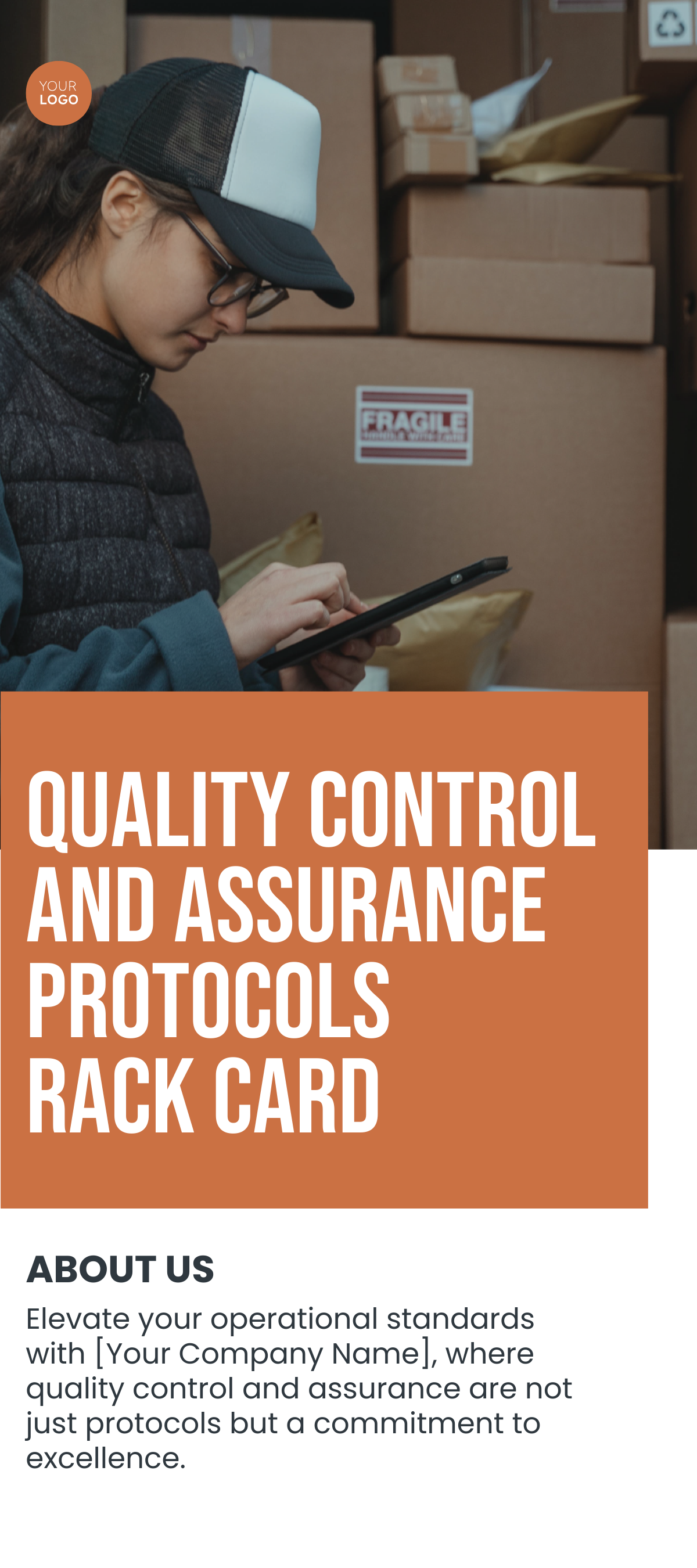 Quality Control and Assurance Protocols Rack Card Template