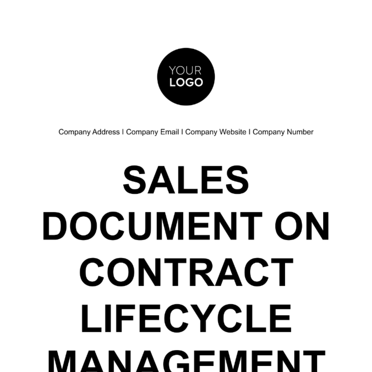 Free Sales Document on Contract Lifecycle Management Template