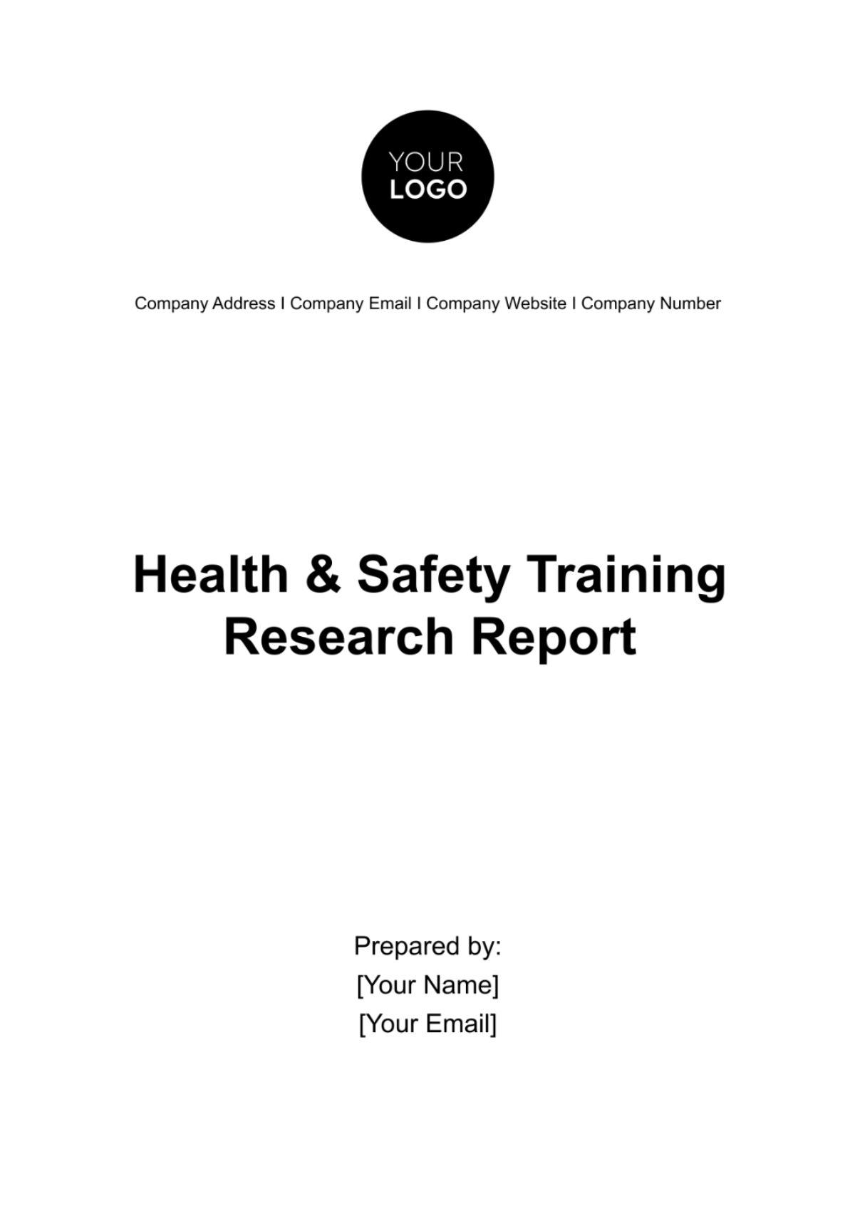 Health & Safety Training Research Report Template - Edit Online & Download