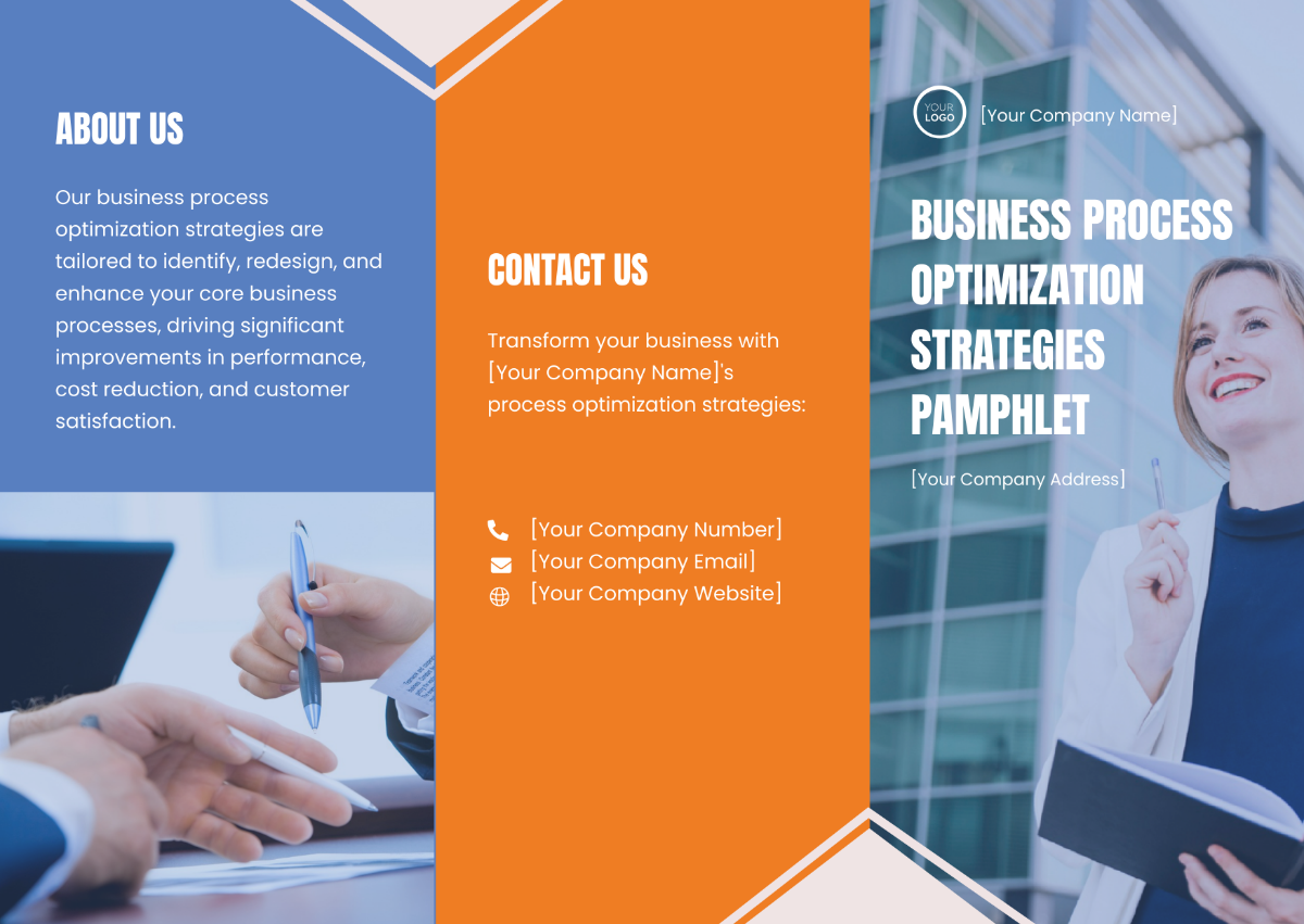 Business Process Optimization Strategies Pamphlet Template
