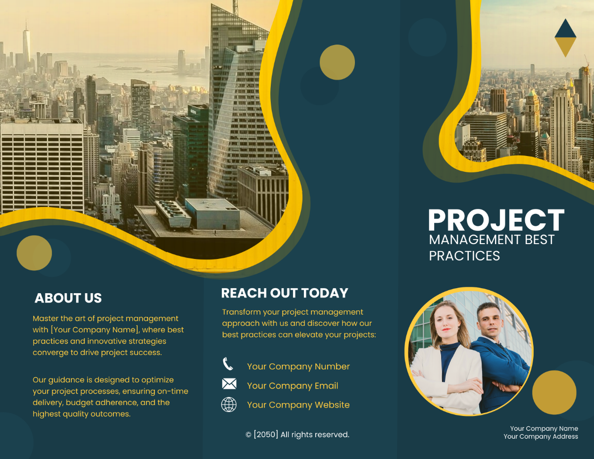Project Management Best Practices Brochure Template