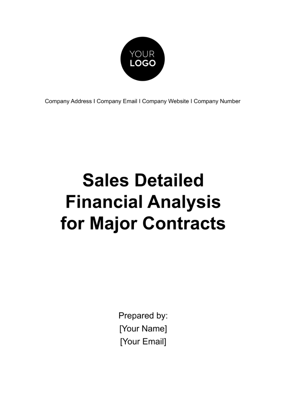 Sales Detailed Financial Analysis for Major Contracts Template - Edit Online & Download