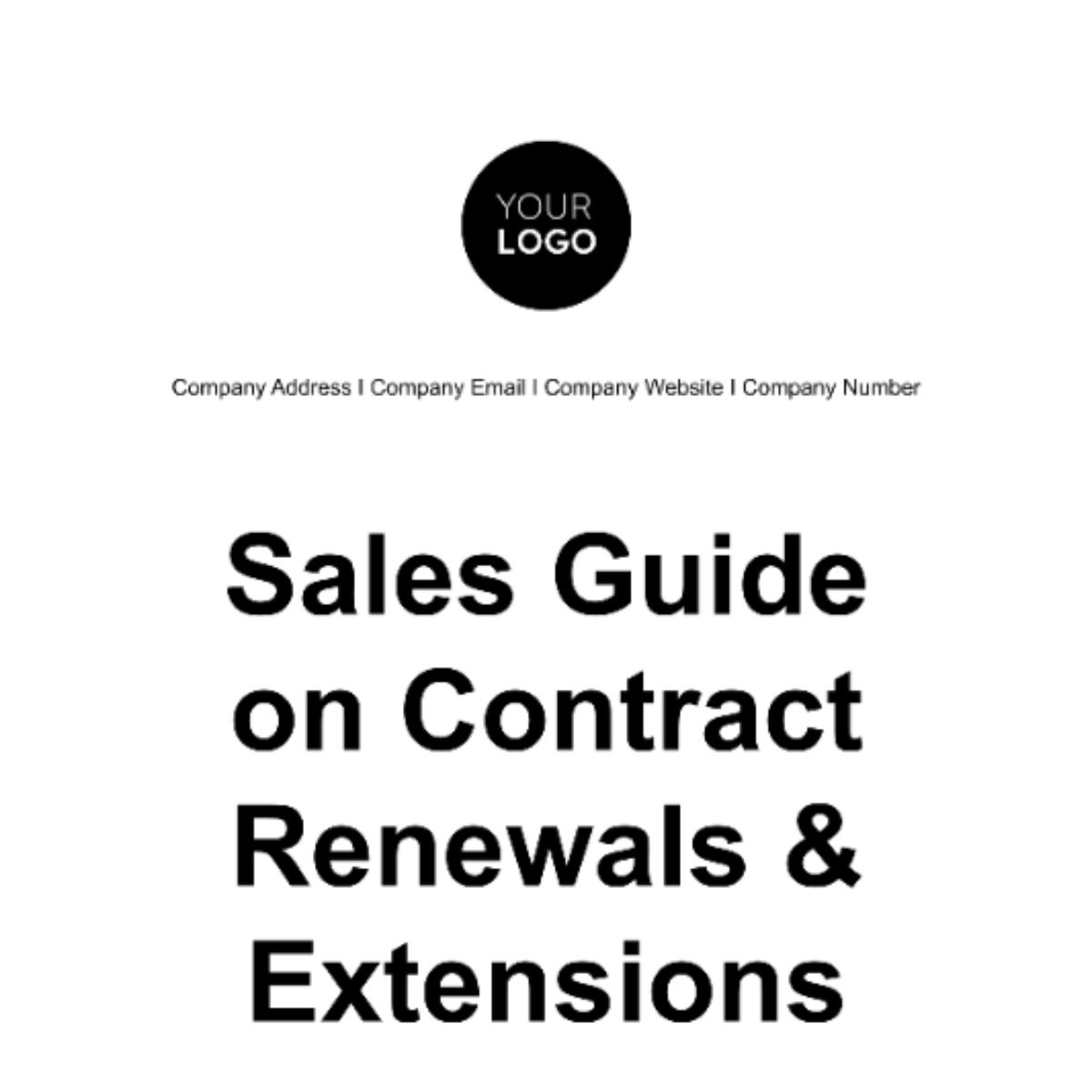 Sales Guide on Contract Renewals & Extensions Template
