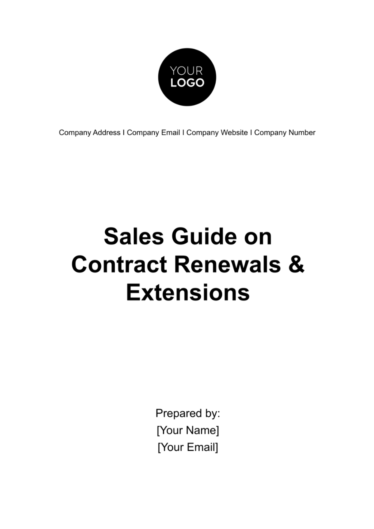 Sales Guide on Contract Renewals & Extensions Template - Edit Online & Download