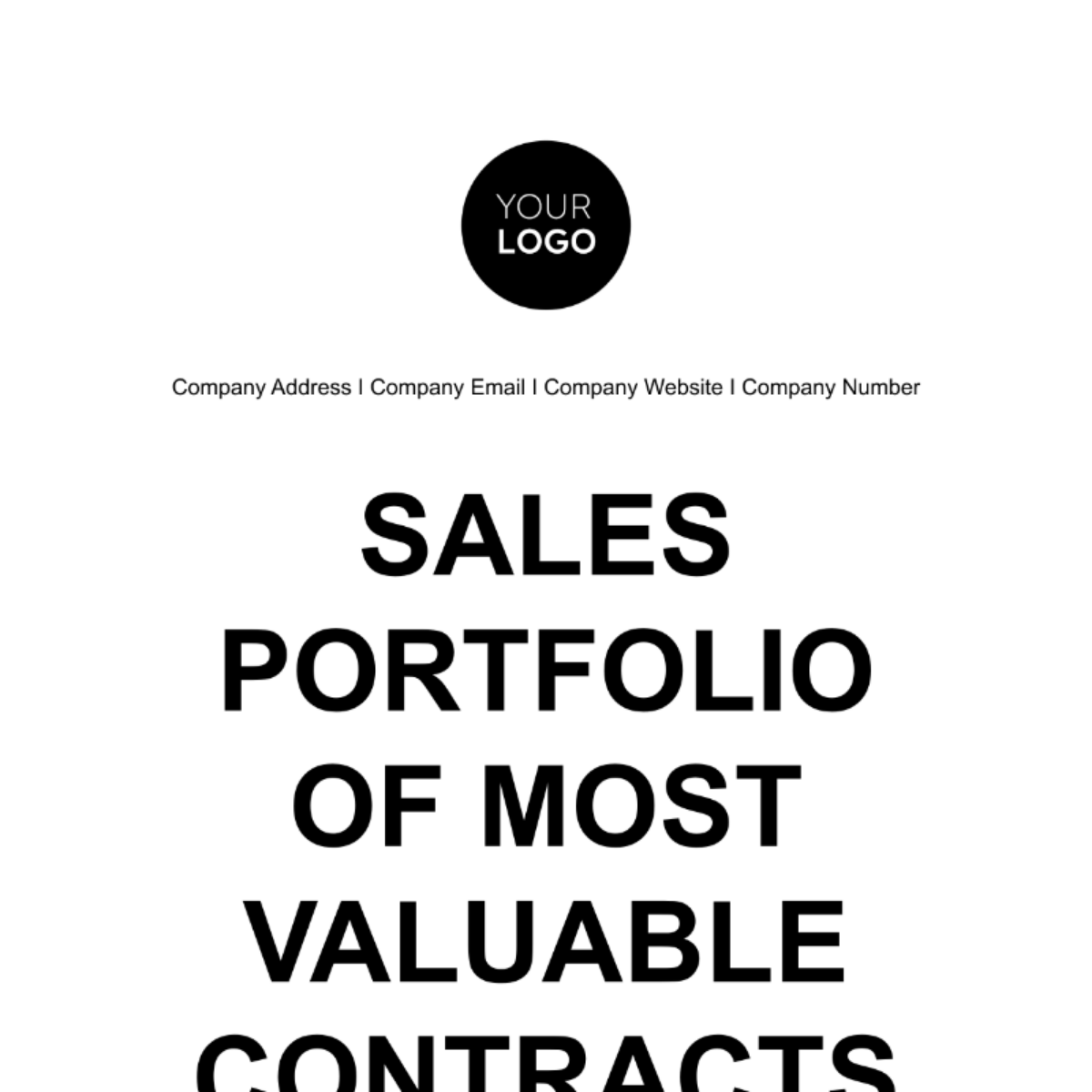 Free Sales Portfolio of Most Valuable Contracts Template