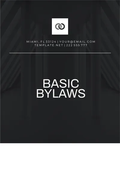 Free Basic Bylaws Template to Edit Online