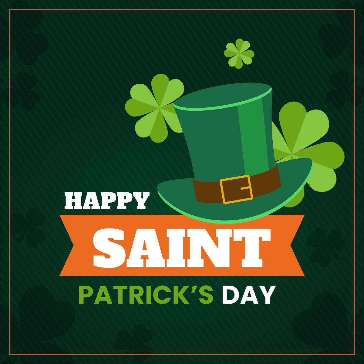 St. Patrick's Day Shamrock Photo Facebook Post Template
