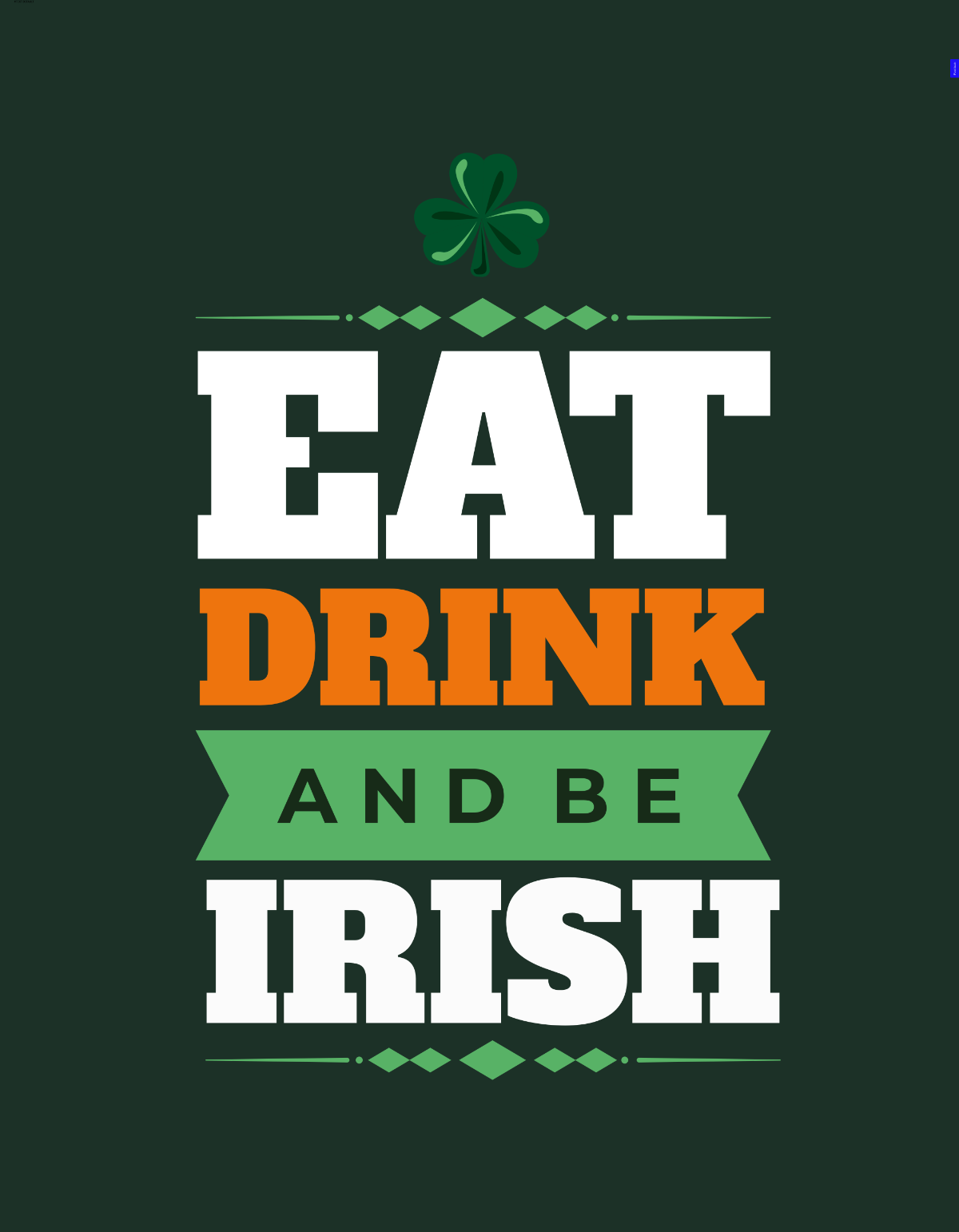 Free Shamrock St Patrick's Day T-Shirt Design Template