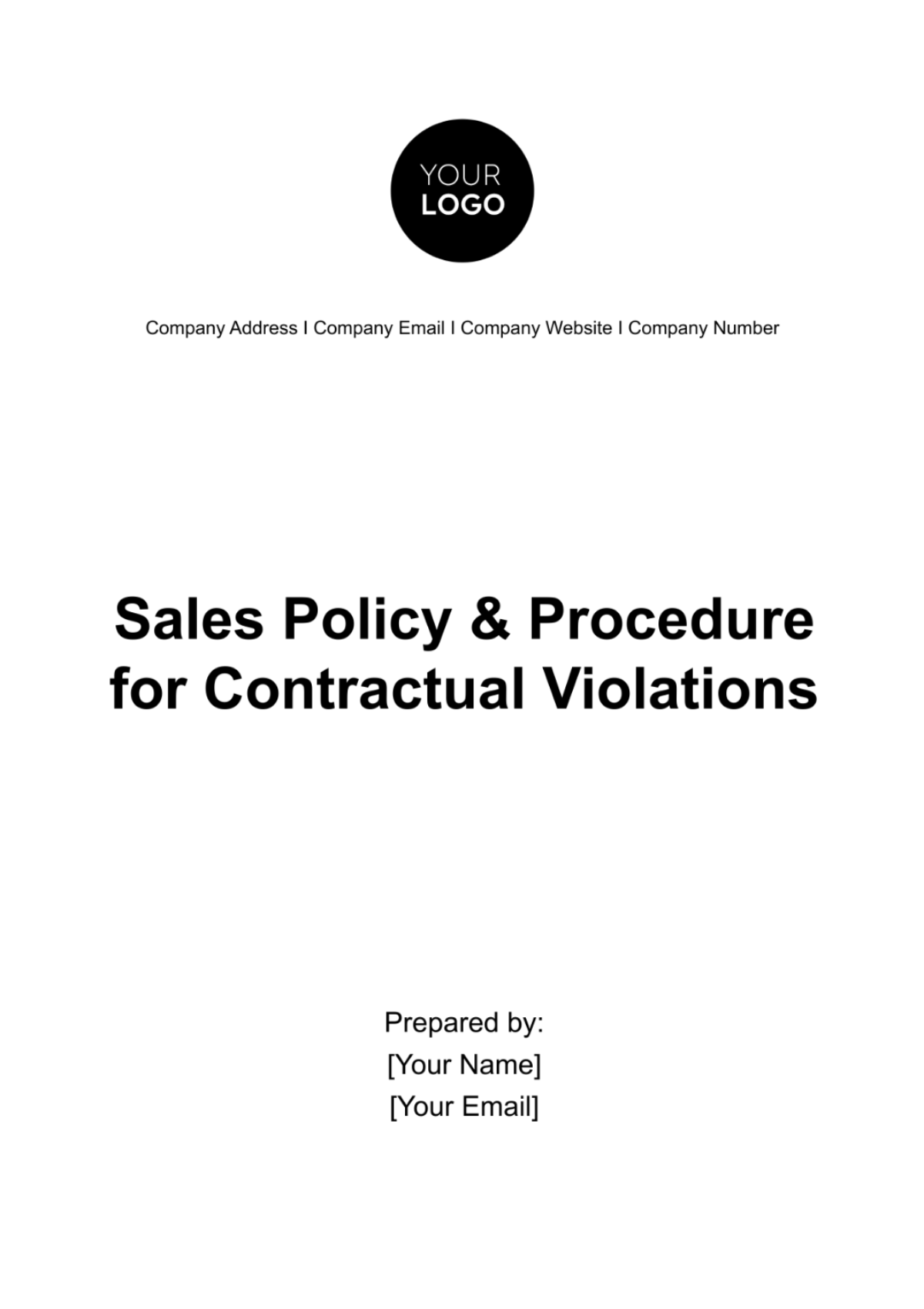 Sales Policy & Procedure for Contractual Violations Template - Edit Online & Download