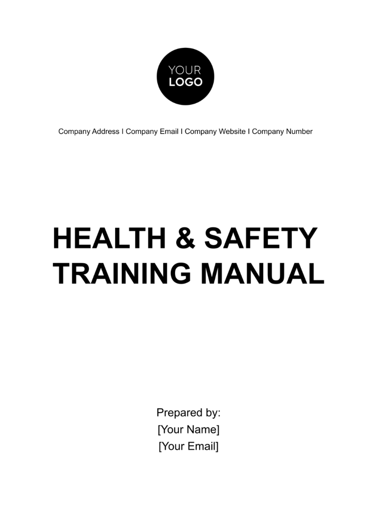 Free Health & Safety Training Manual Template
