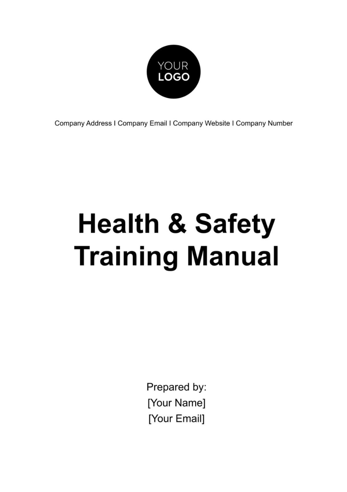 Health & Safety Training Manual Template - Edit Online & Download