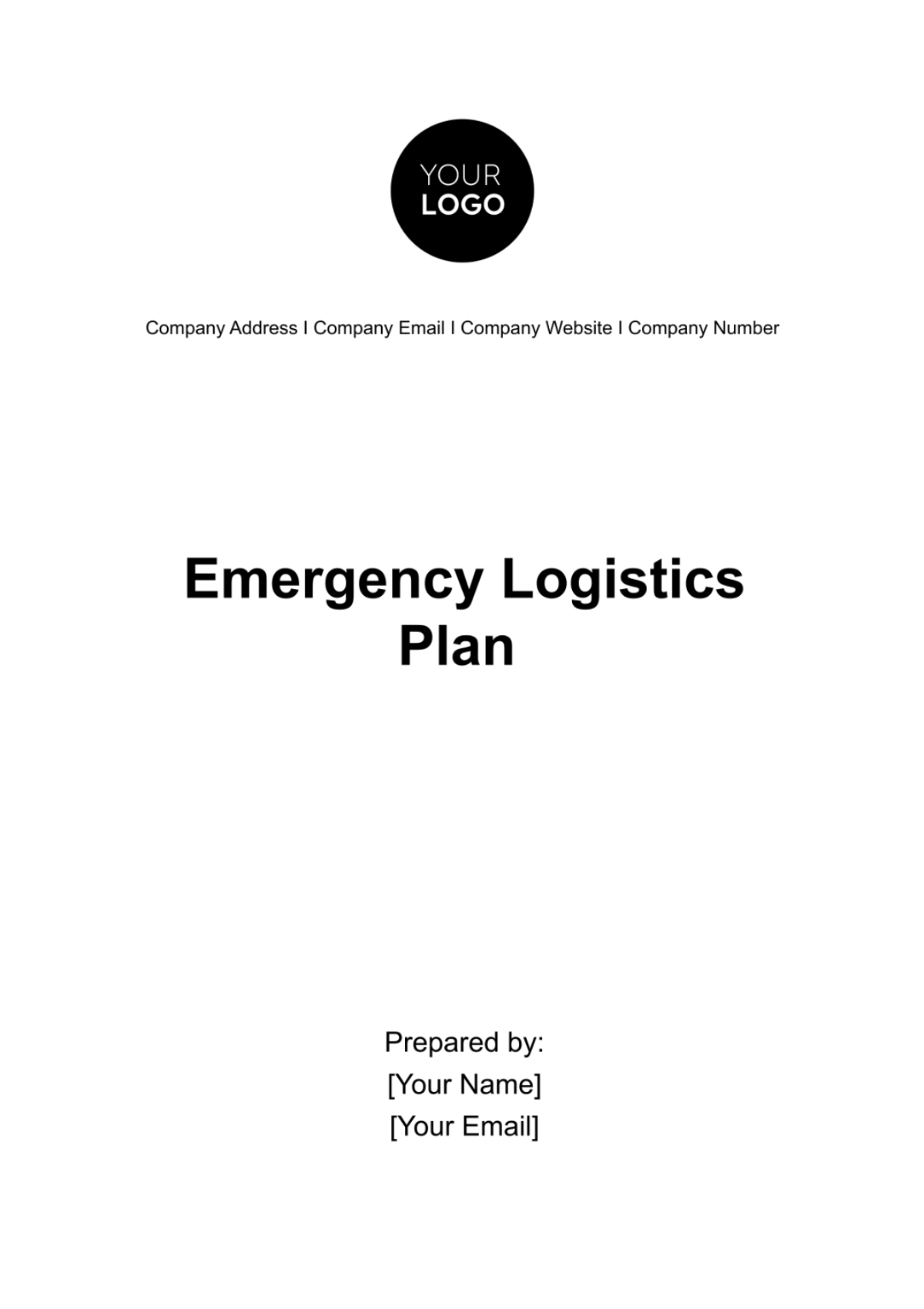 Emergency Logistics Plan Template - Edit Online & Download