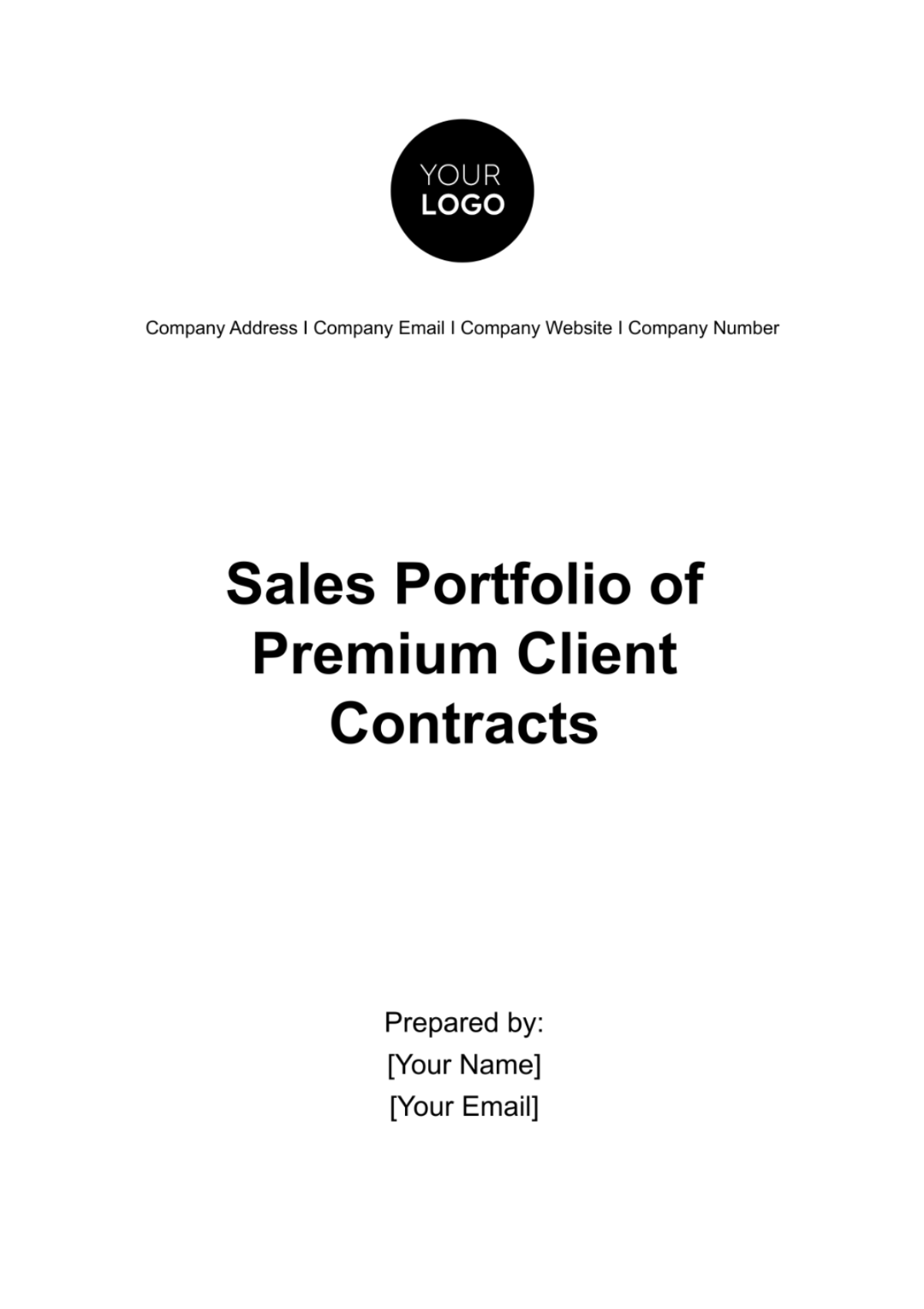 Sales Portfolio of Premium Client Contracts Template - Edit Online & Download