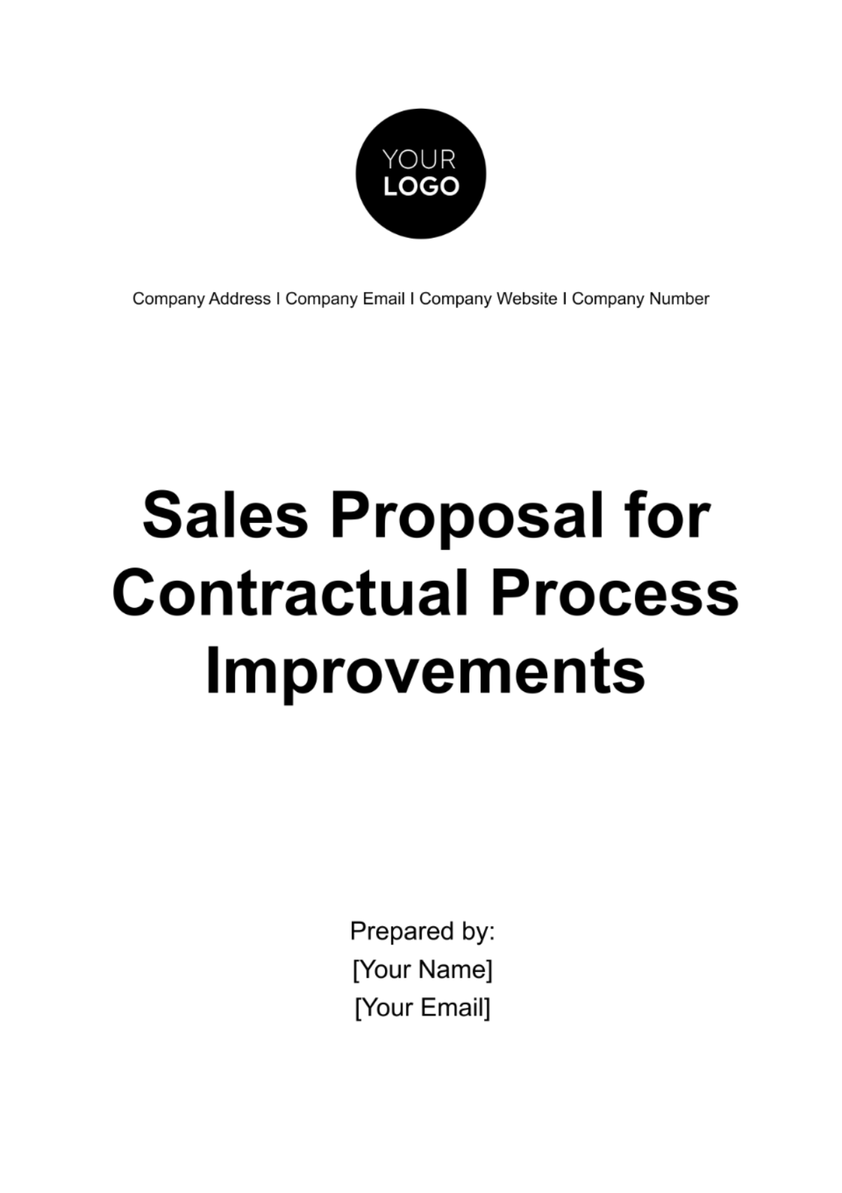 Sales Proposal for Contractual Process Improvements Template