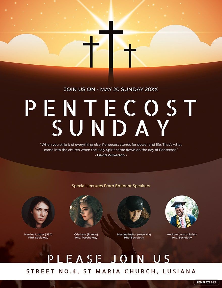 Pentecost Sunday Poster Template