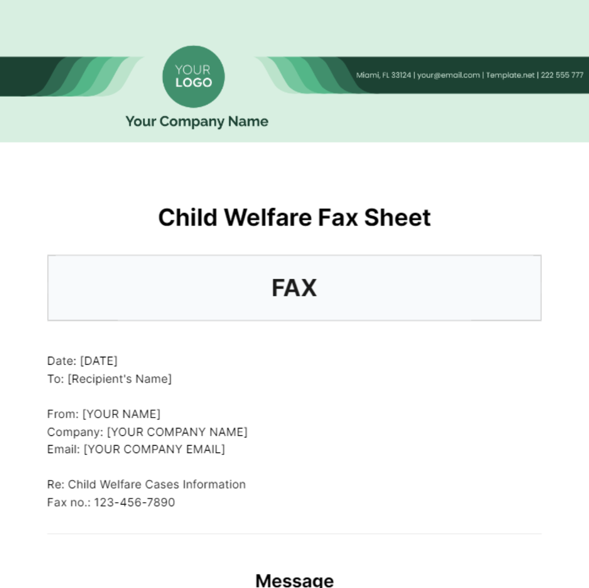 Child Welfare Fax Sheet Template - Edit Online & Download