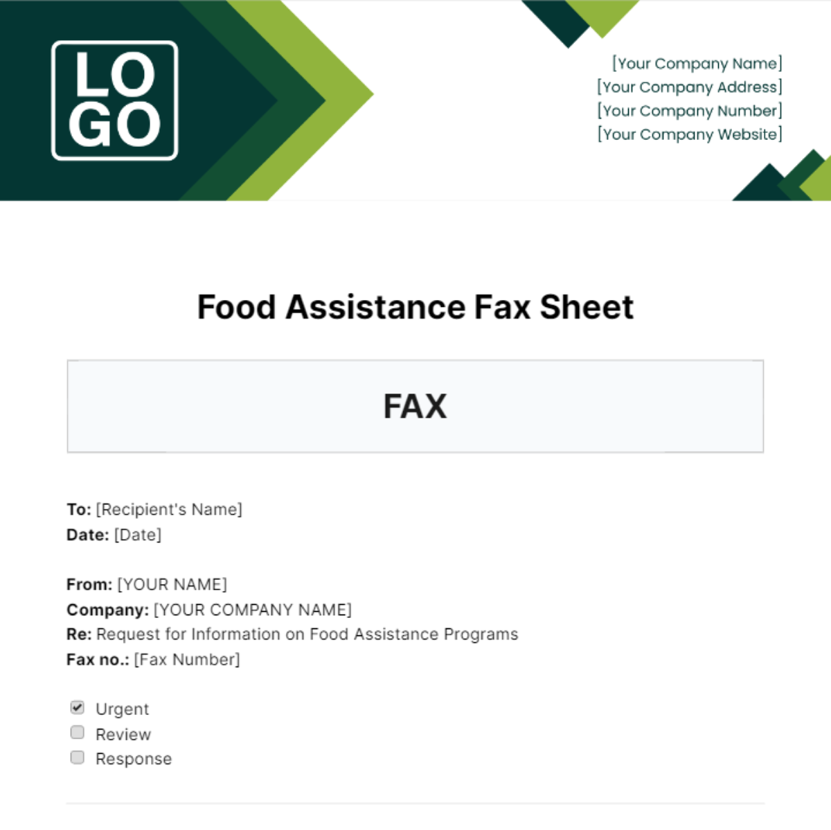 Food Assistance Fax Sheet Template Edit Online Download