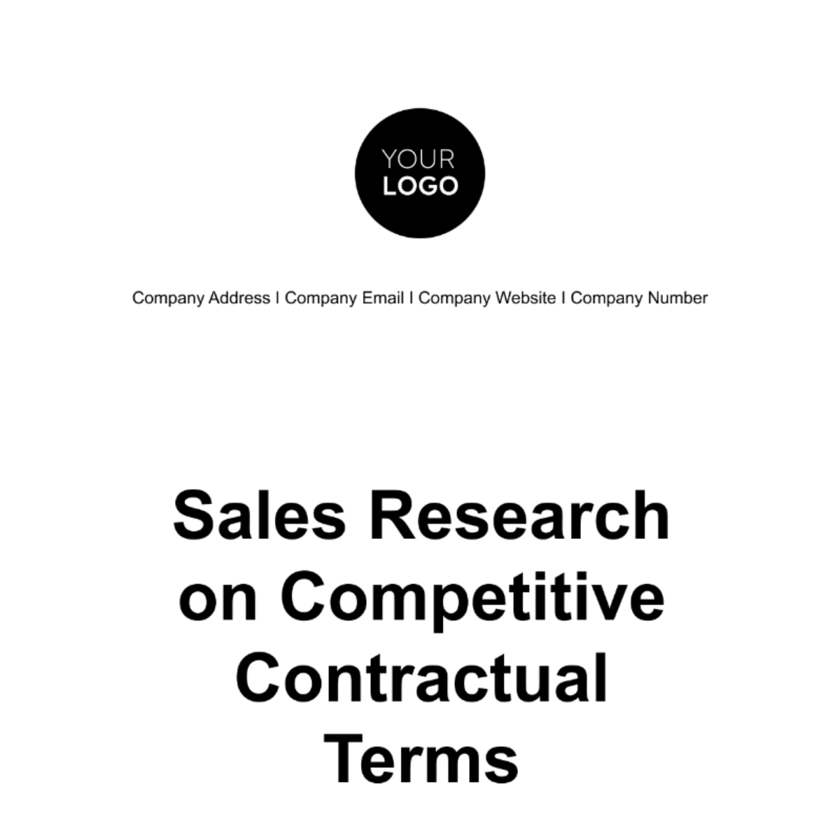 Free Sales Research on Competitive Contractual Terms Template