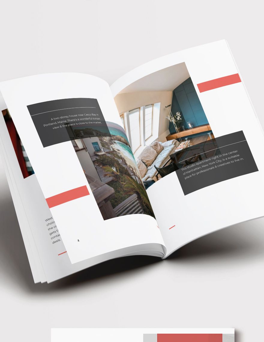 Real Estate Portfolio Template in Pages MS Word InDesign Publisher