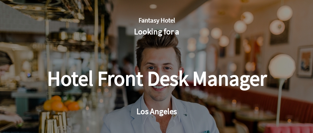 Free Hotel Front Desk Manager Job Ad/Description Template.jpe