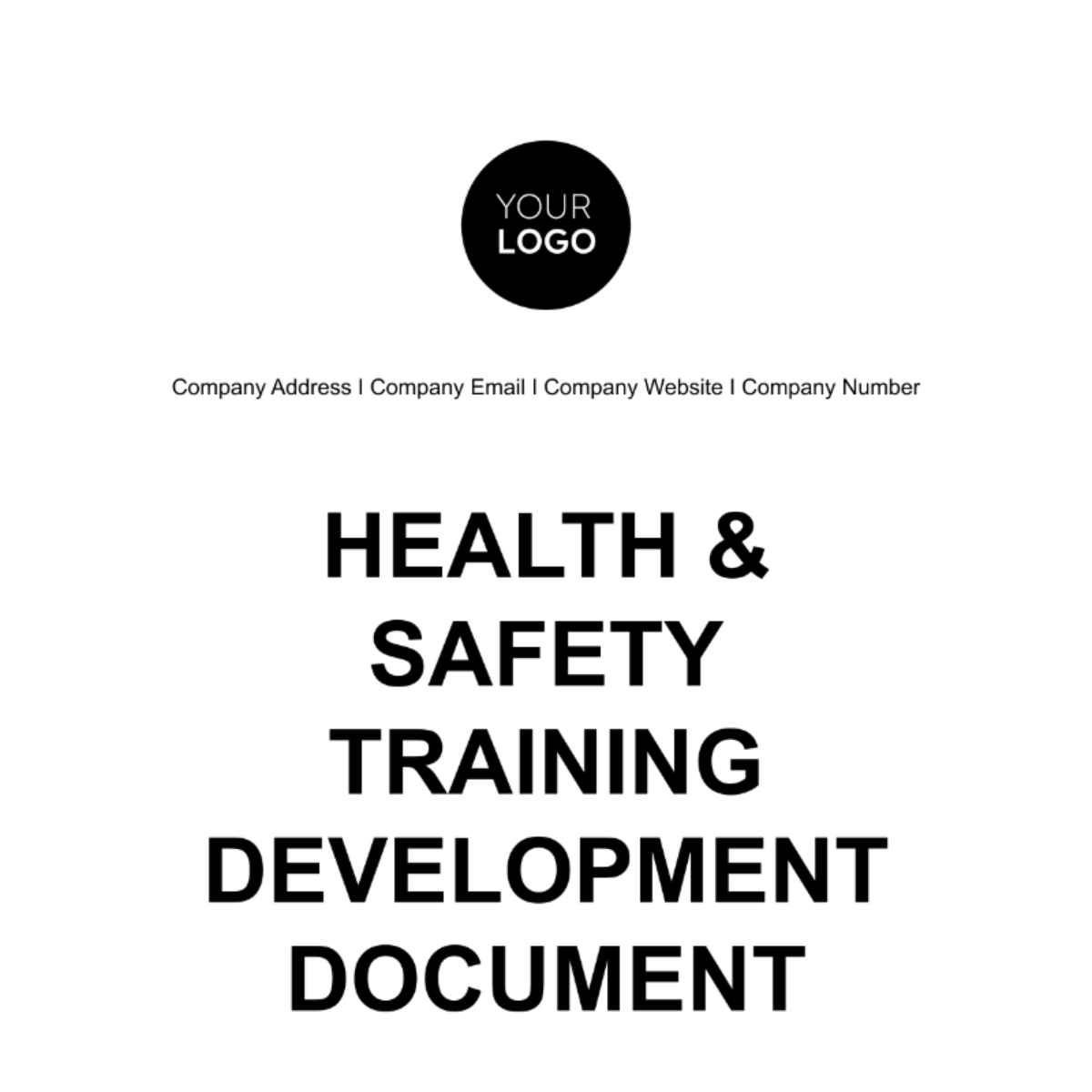 Free Health & Safety Training Development Document Template