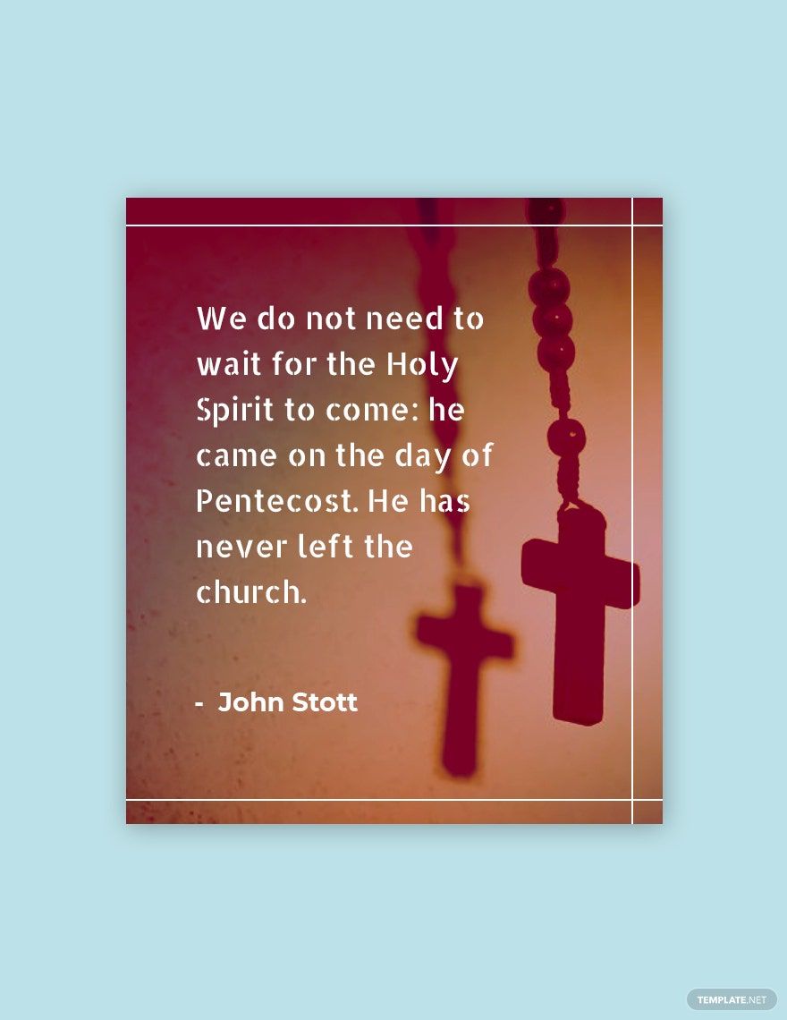 Free Pentecost Sunday Quote Template