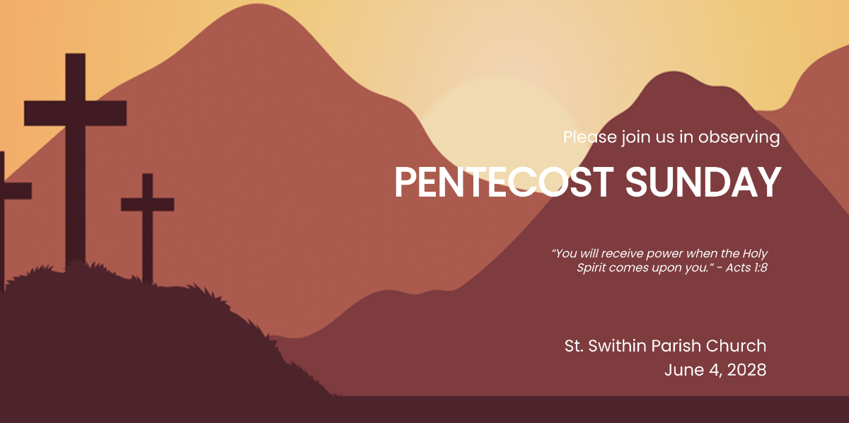 Pentecost Sunday Twitter Post Template