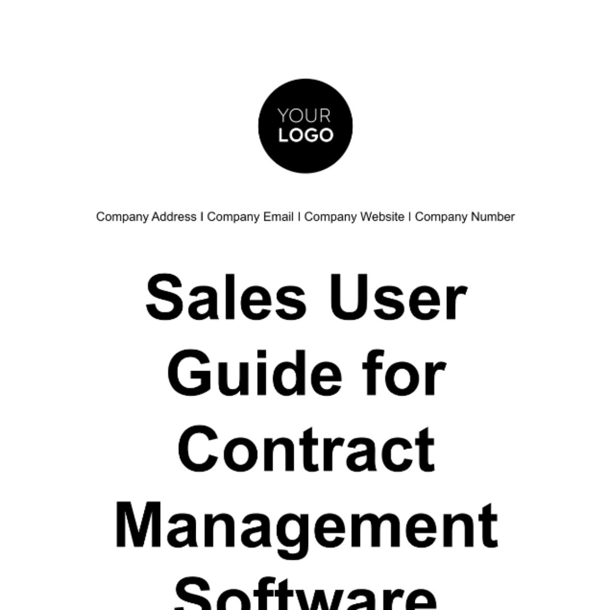 Free Sales User Guide for Contract Management Software Template