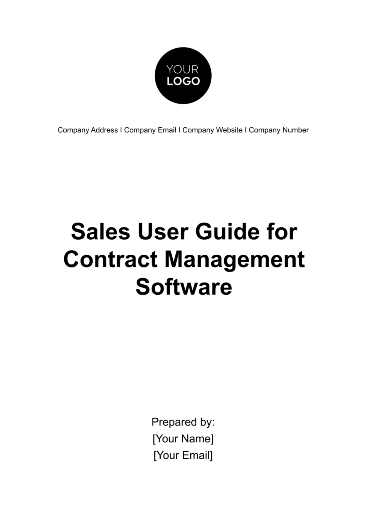 Sales User Guide for Contract Management Software Template - Edit Online & Download