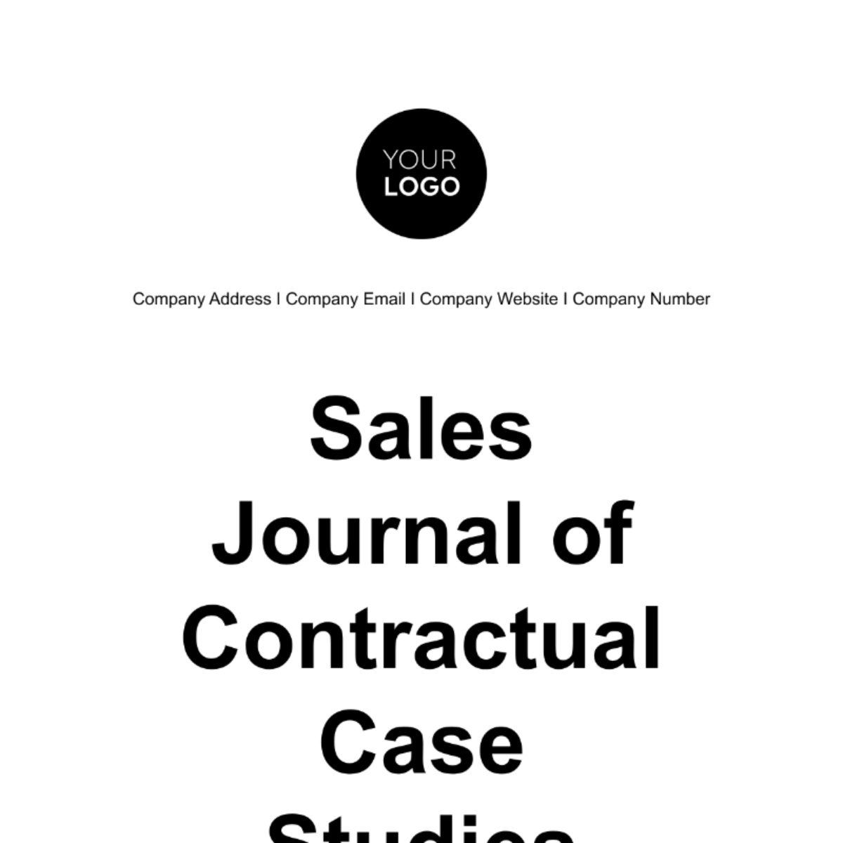 Sales Journal of Contractual Case Studies Template