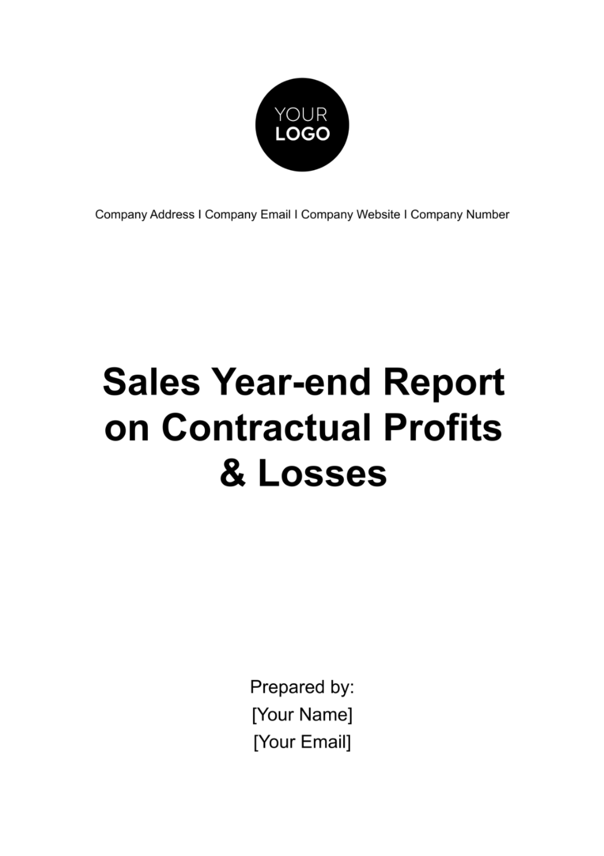 Sales Year-end Report on Contractual Profits & Losses Template - Edit Online & Download