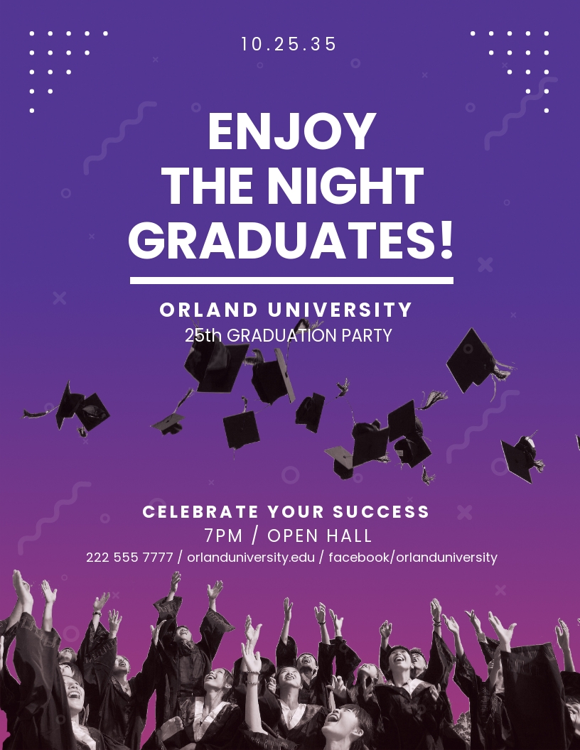 Graduation Party Flyer Template Download FlyersAdobe PSD Word (DOC