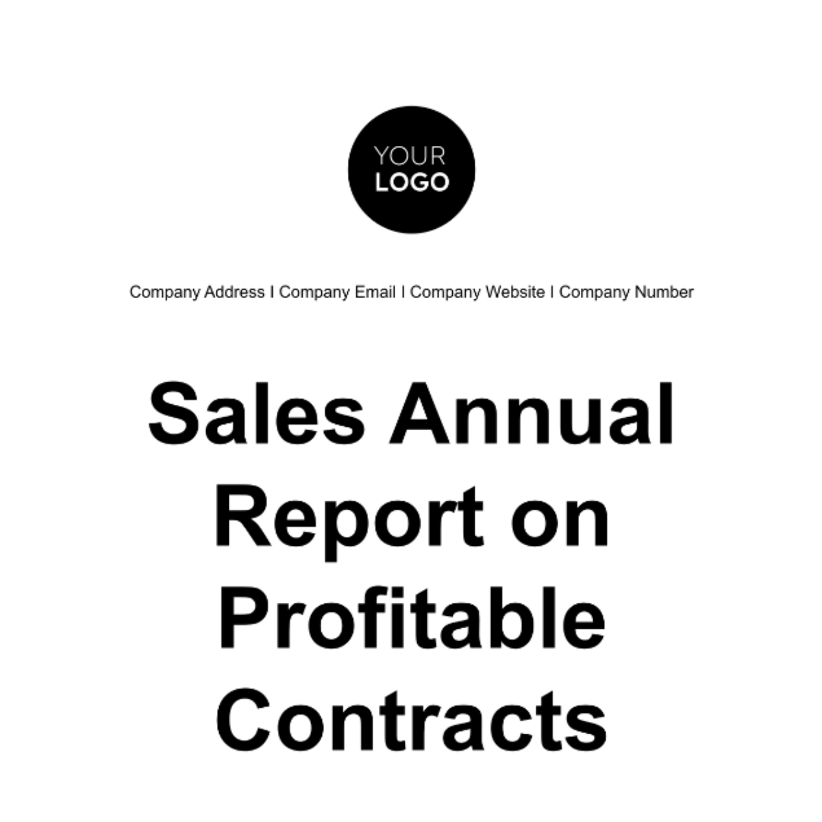 Free Sales Annual Report on Profitable Contracts Template