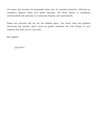 Free Workplace Accident Report Fax Sheet Template to Edit Online