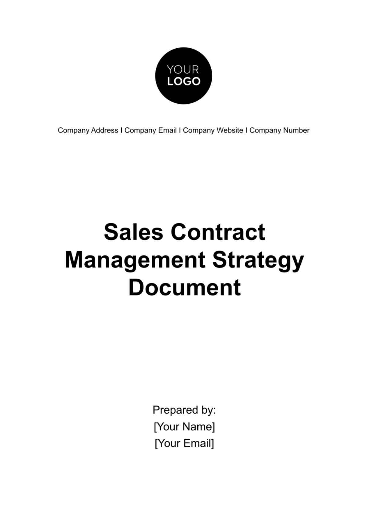 Sales Contract Management Strategy Document Template - Edit Online & Download