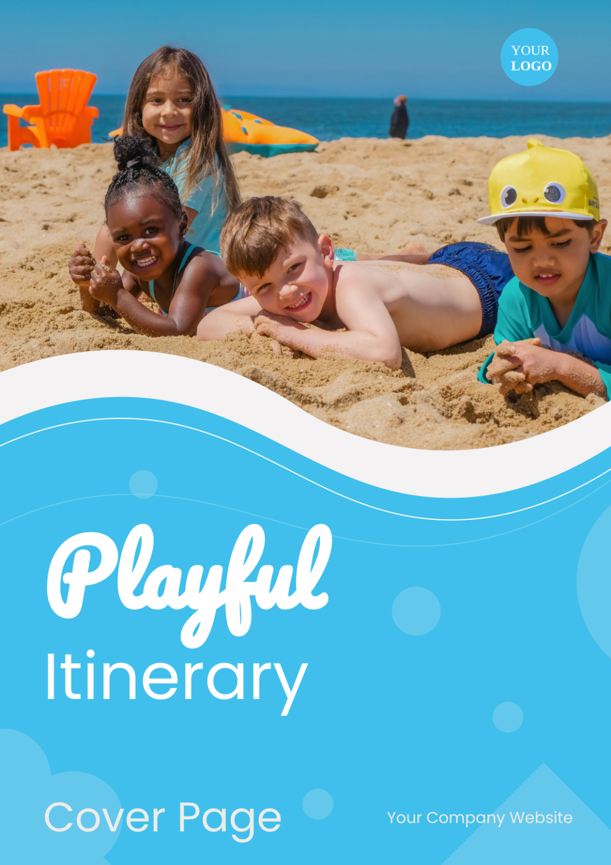 Free Playful Itinerary Cover Page Template