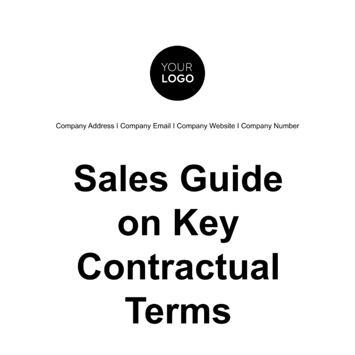 Free Sales Guide on Key Contractual Terms Template