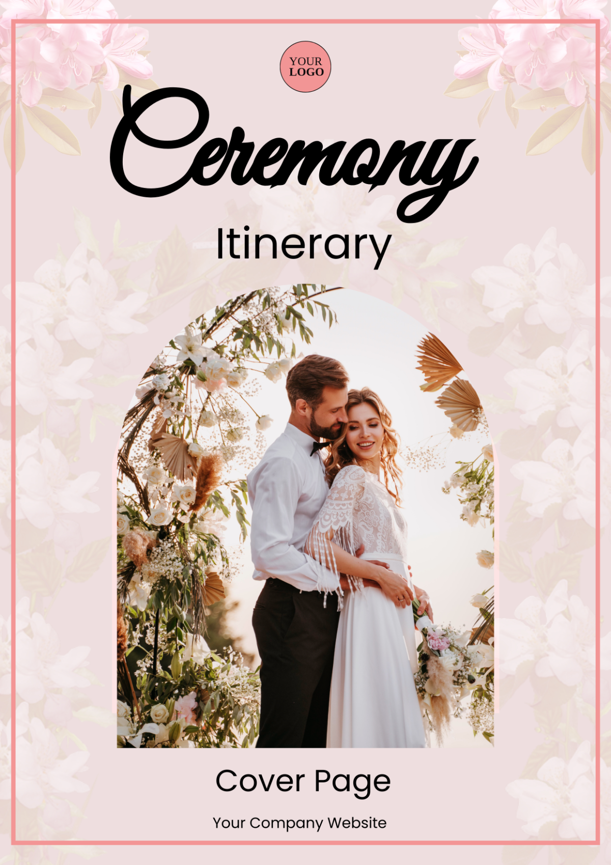 Free Ceremony Itinerary Cover Page Template