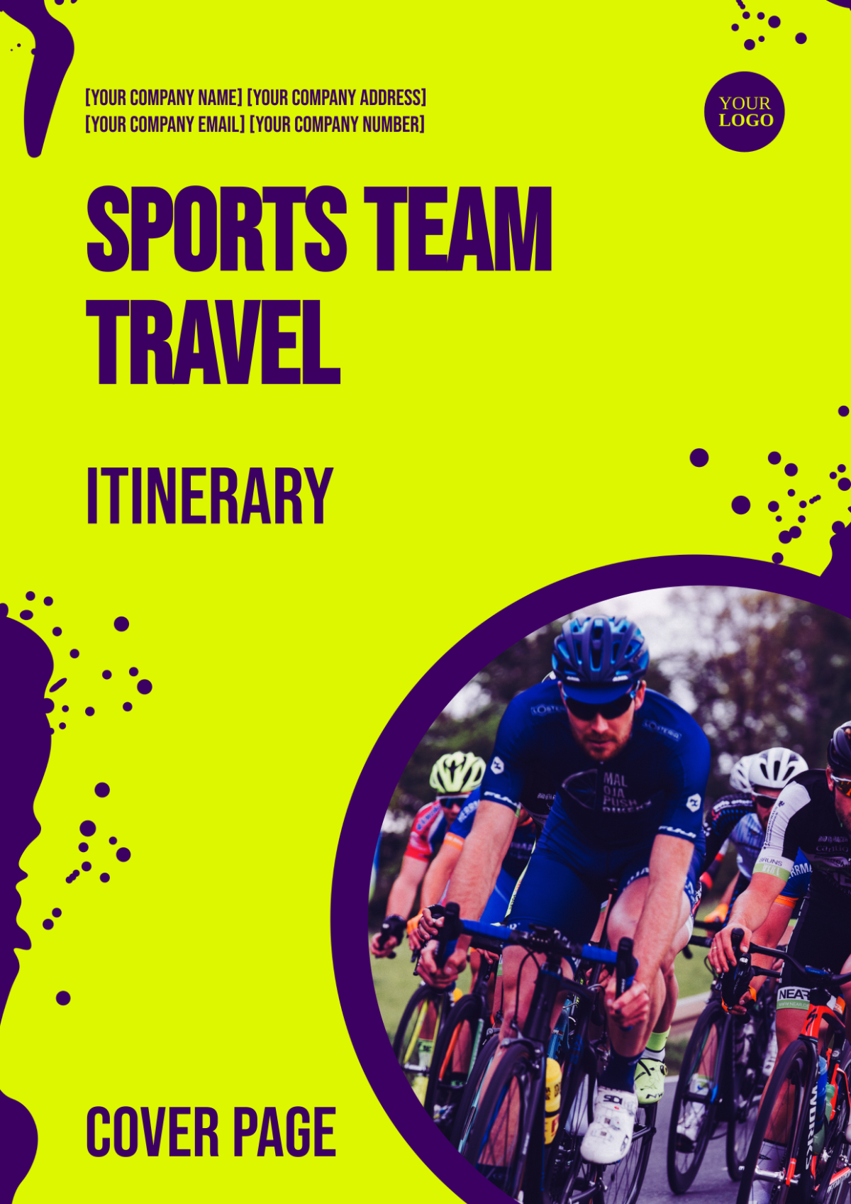 Sports Team Travel Itinerary Cover Page