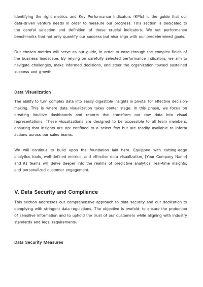 Free Sales Strategic Plan for Data Optimization Template to Edit Online