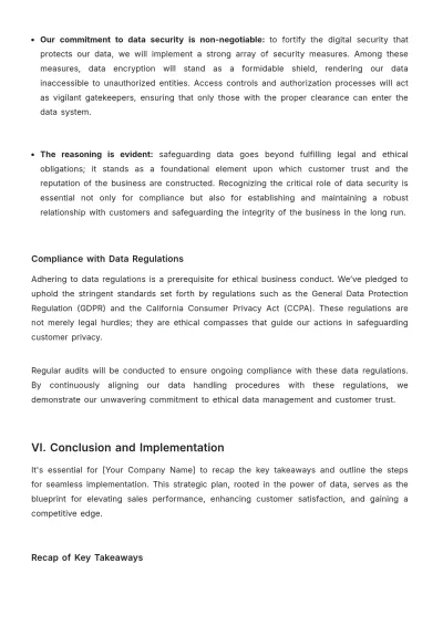 Free Sales Strategic Plan for Data Optimization Template to Edit Online
