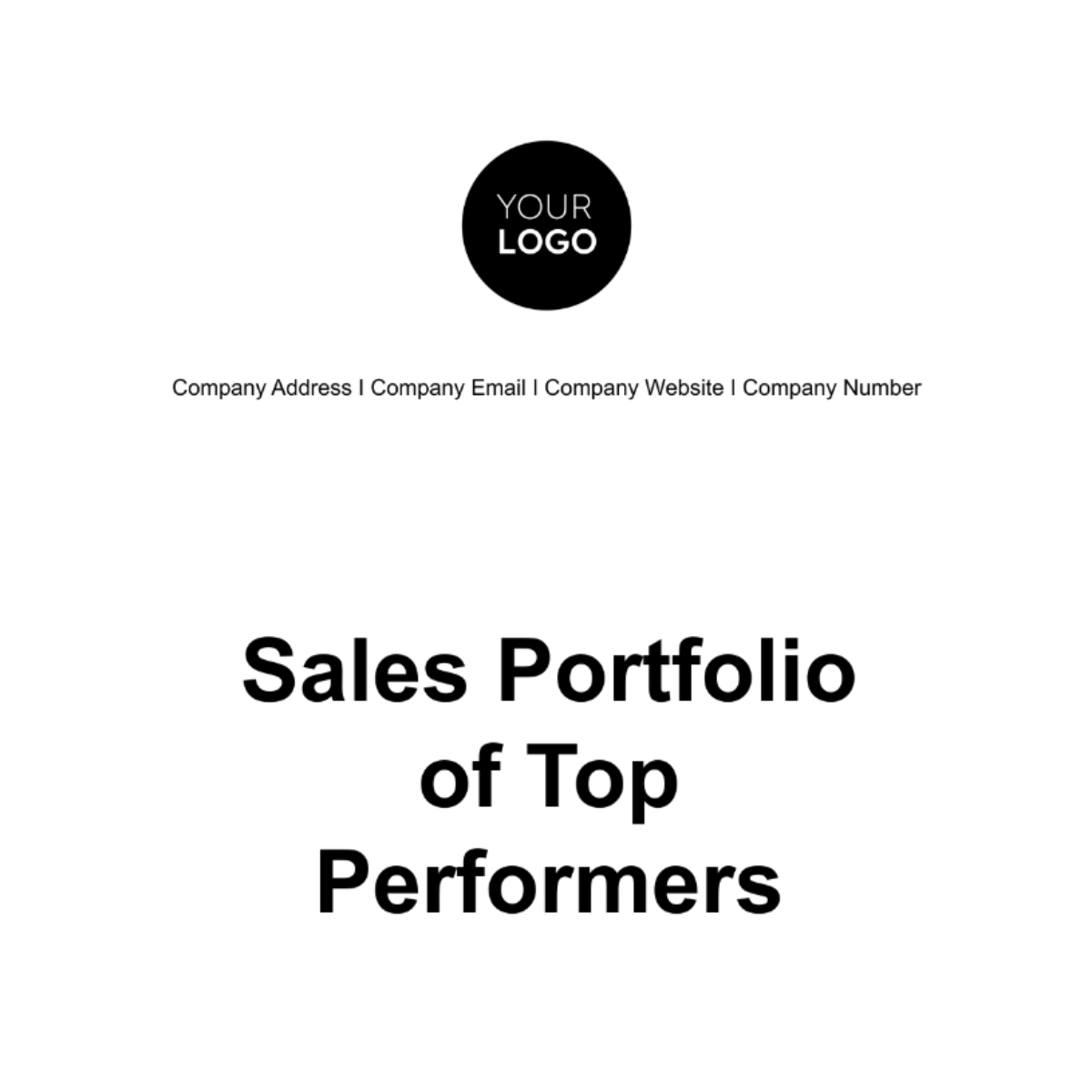 Sales Portfolio of Top Performers Template