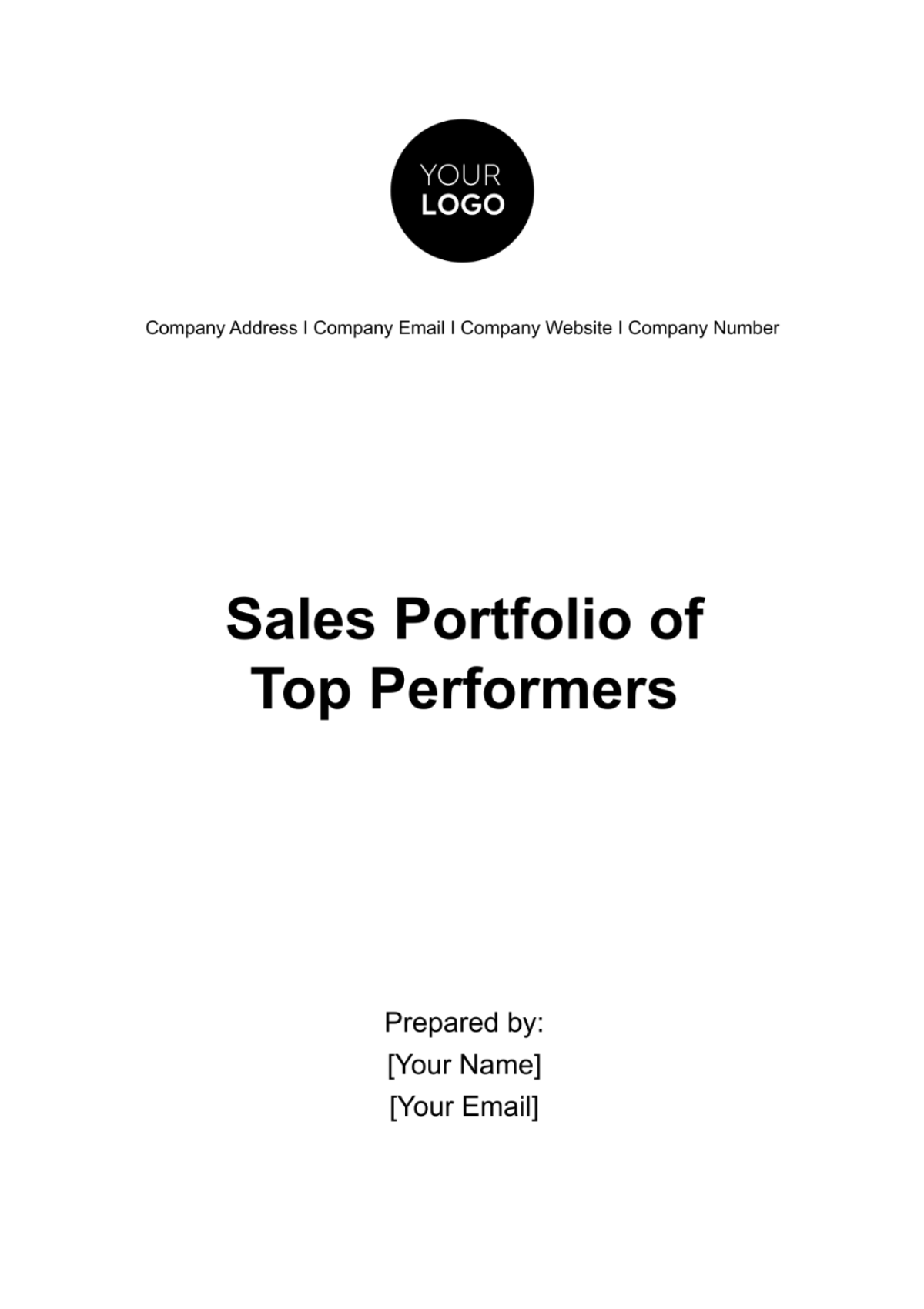 Sales Portfolio of Top Performers Template - Edit Online & Download