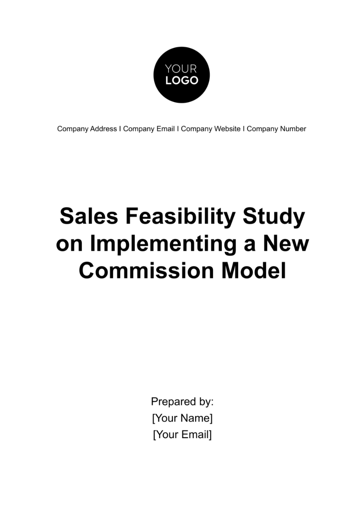 Sales Feasibility Study on Implementing a New Commission Model Template - Edit Online & Download