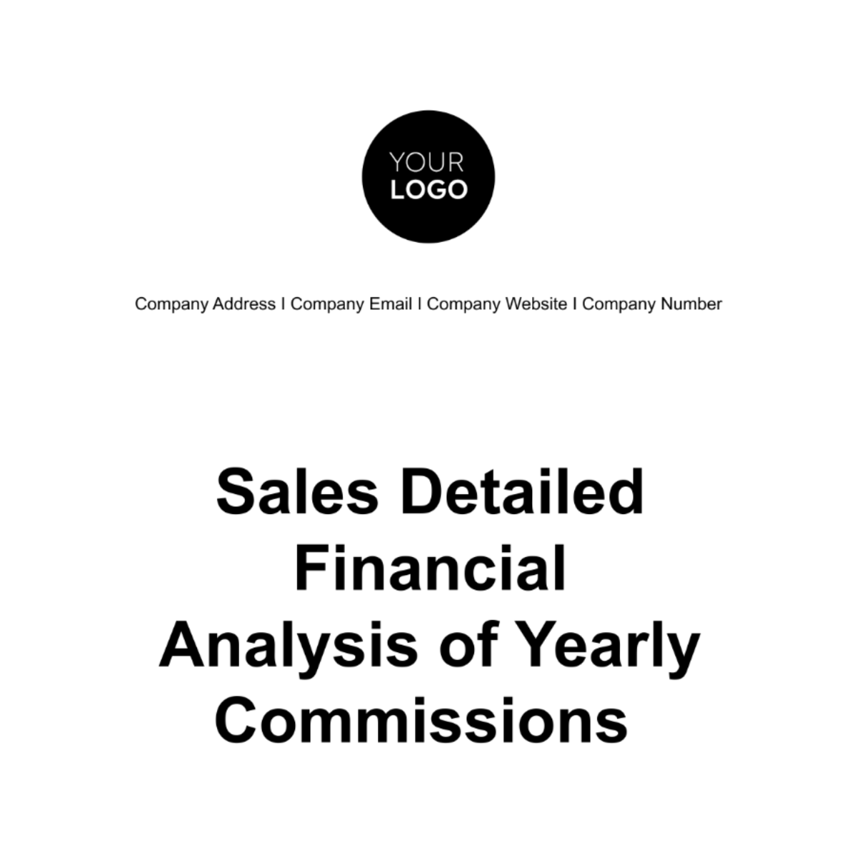 Sales Detailed Financial Analysis of Yearly Commissions Template