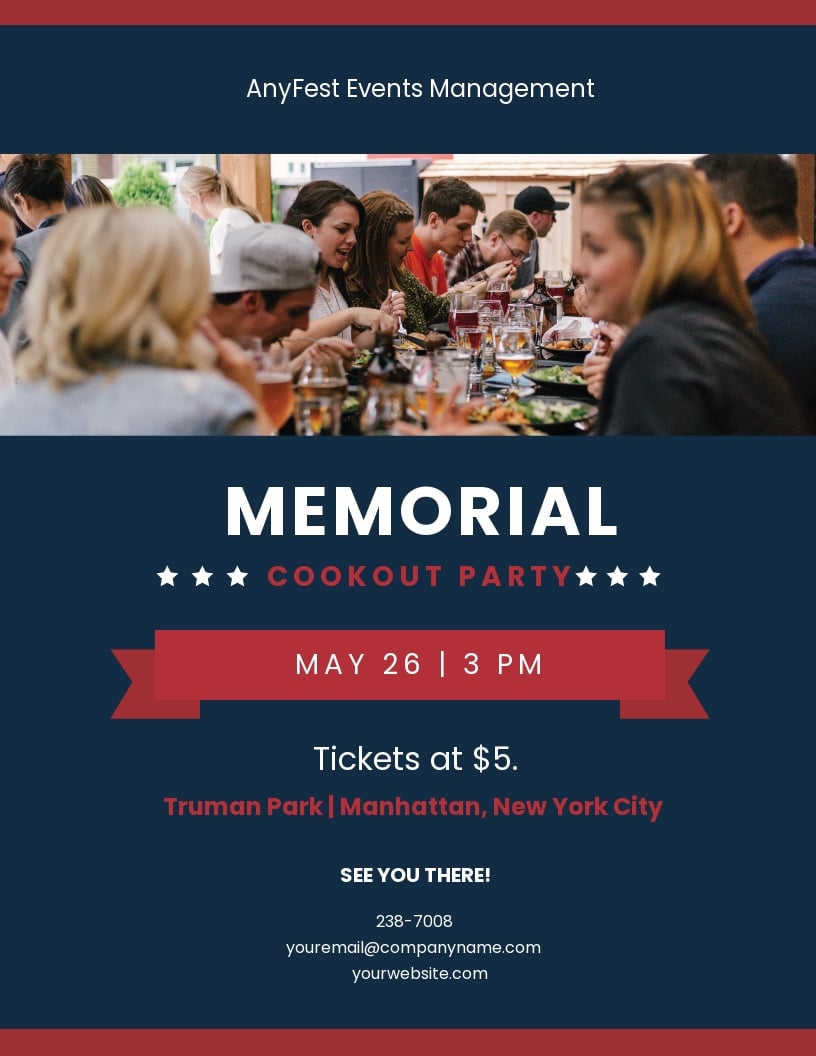 Memorial Day Cookout Flyer Template.jpe