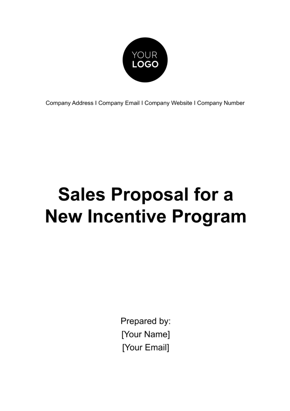 Sales Proposal for a New Incentive Program Template - Edit Online & Download