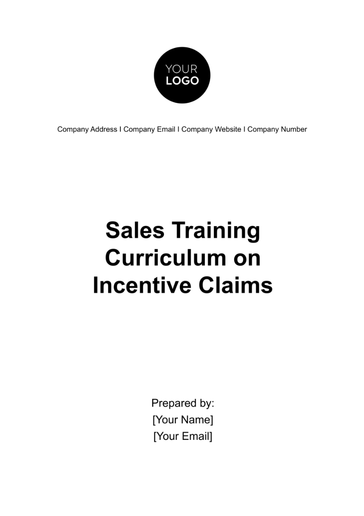 Sales Training Curriculum on Incentive Claims Template - Edit Online & Download